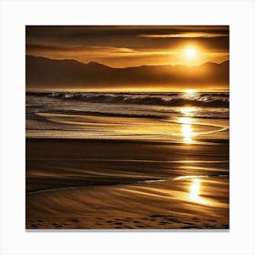 Sunset On The Beach 790 Canvas Print