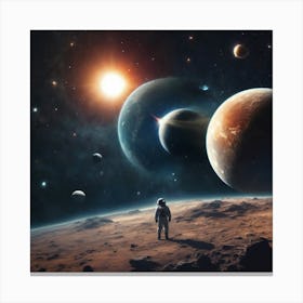 Space Landscape 13 Canvas Print