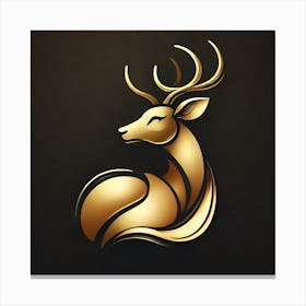 Gold Deer Logo Canvas Print