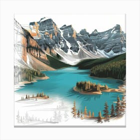 Lake Banff Canvas Print