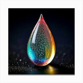 Firefly Sweet Tear, Dark Background, 3d, Hyper Realistic, Detailed, Emotional, Glossy, Reflective, D (9) Canvas Print