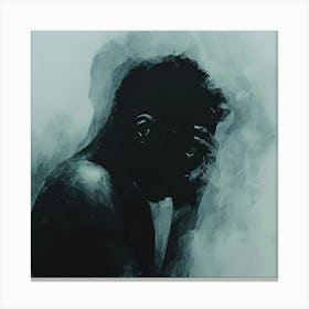 'Darkness' Depression Burn-Out Canvas Print