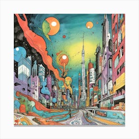 Metropolis by Peter Ghetu 2024 Canvas Print