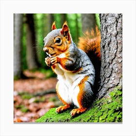 Squirrel In The Forest 118 Canvas Print