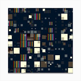 Blocks Pattern Rainbow, Backgrounds Textures Canvas Print