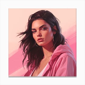 Grand theft auto Kendall Jenner 5 Canvas Print