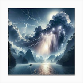 Lightning In The Sky 41 Canvas Print