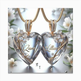 Heart Shaped Necklace 1 Canvas Print