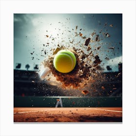 Tennis Ball Hitting Canvas Print