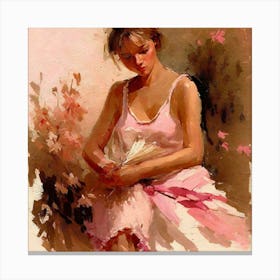 Girl In Pink Canvas Print