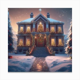 Christmas House 68 Canvas Print