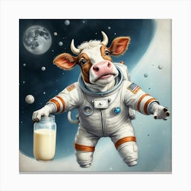 Cow In Space 1 Canvas Print