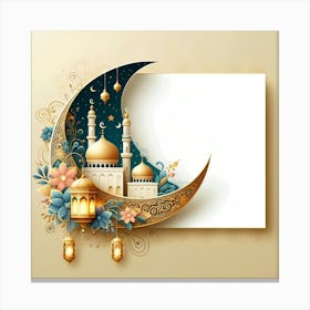 Ramadan Greeting Card 11 Canvas Print