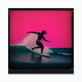 Surfer On A Wave Canvas Print