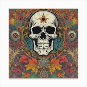 Skull And Compass Canvas Print