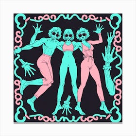 Three Girls Posing Canvas Print