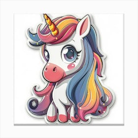 Unicorn Sticker 73 Canvas Print