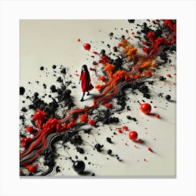 Red And Black Canvas Print