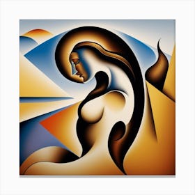 Abstract Woman In The Desert Canvas Print