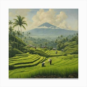 Rice Fields In Bali 2 Canvas Print