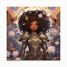 Black Girl In Armor 1 Canvas Print