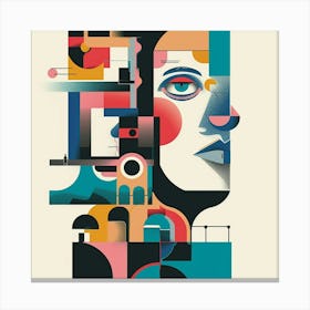 Abstract Portrait Of A Woman 1 Canvas Print