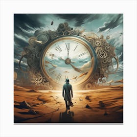 Man Stuck In Time Canvas Print