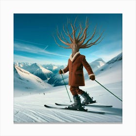 Ski Tree Canvas Print