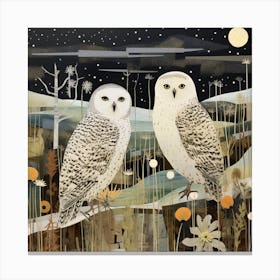 Bird In Nature Snowy Owl 2 Canvas Print