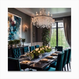 Dining Room Chandelier 1 Canvas Print