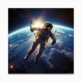 Astronaut In Space 1 Canvas Print