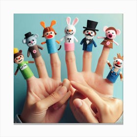 Finger Puppets Canvas Print