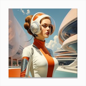 Futuristic Woman 100 Canvas Print