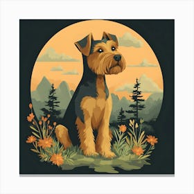 Airedale In Nature Canvas Print