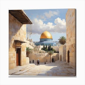 Dome Of The Rock Canvas Print 1 Canvas Print