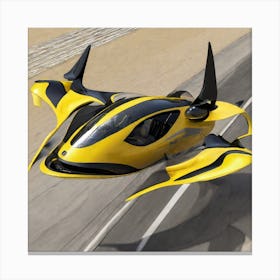 Futuristic Flying Car Canvas Print