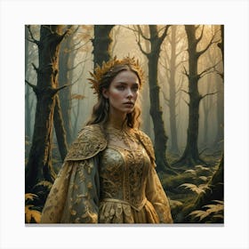 Beautiful Polish Origin Girl In Dress Canvas Print