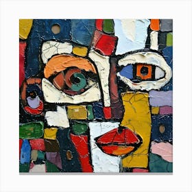 Kaleidoscopic Gaze: The Mosaic of Perception" Canvas Print