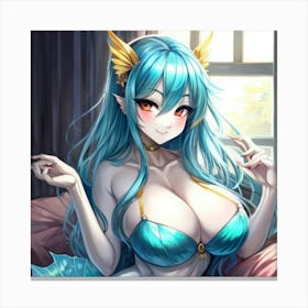 Sexy anime mermaid 01 Canvas Print