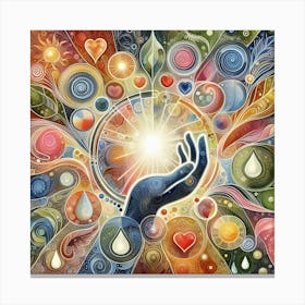 Hand Of Light Canvas Print