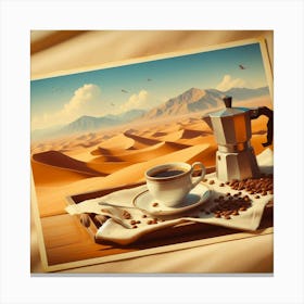 Coffee In The Desert 1 Canvas Print