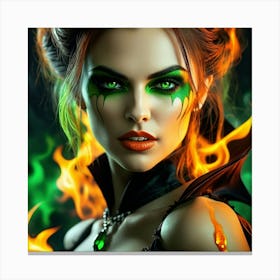 Devilish Beauty Canvas Print