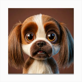 Cute Dog Portrait Canvas Print