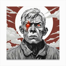 Man With Red Eyes 1 Canvas Print