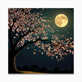 Tree at night Canvas Print