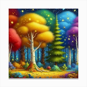 Colorful Forest Canvas Print