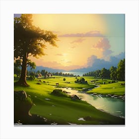 Nostalgic Landscape Canvas Print