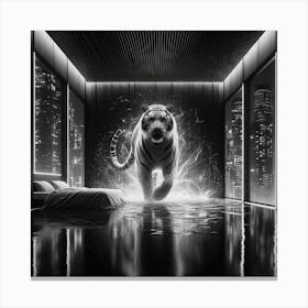 Tiger In The Room Canvas Print