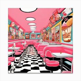Pink Diner Canvas Print