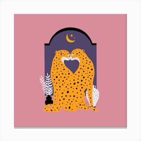 I Would Never Cheetah On You 2 Square Canvas Print